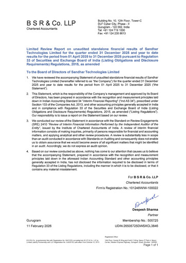 Thumbnail Sandhar Quarterly Report 2025-q3