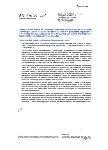 Thumbnail Sandhar Quarterly Report 2026-q1