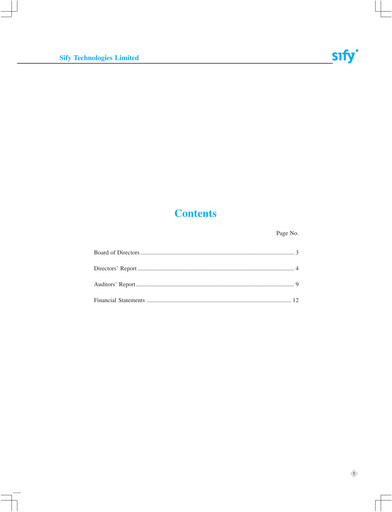 Thumbnail Sify Technologies 
 Annual Report 2011-2012