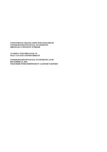 Thumbnail Efes Beverage Group
 Financial Statement 2016-q4