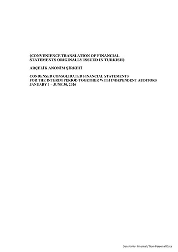 Thumbnail Arçelik Financial Statement 2026-h1