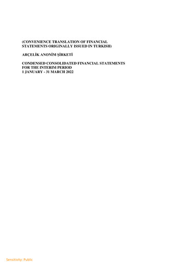 Thumbnail Arçelik Quarterly Report 2022-q1