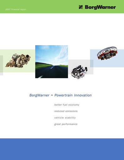 Thumbnail BorgWarner Annual Report 2007