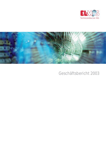 Thumbnail Elmos Semiconductor Annual Report 2003