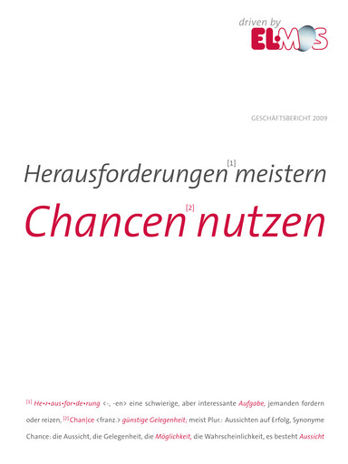 Thumbnail Elmos Semiconductor Annual Report 2009