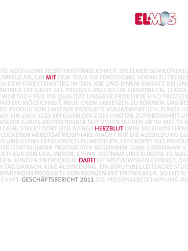 Thumbnail Elmos Semiconductor Annual Report 2011