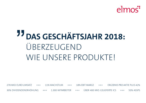 Thumbnail Elmos Semiconductor Annual Report 2018