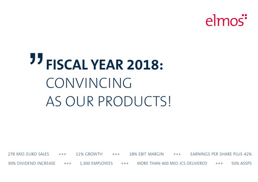 Thumbnail Elmos Semiconductor Annual Report 2018