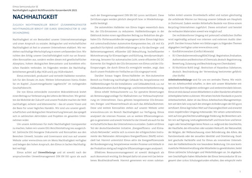 Thumbnail Elmos Semiconductor ESG Report 2021