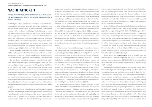 Thumbnail Elmos Semiconductor ESG Report 2022