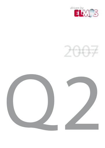 Miniature Elmos Semiconductor Rapport semestriel 2007-h1