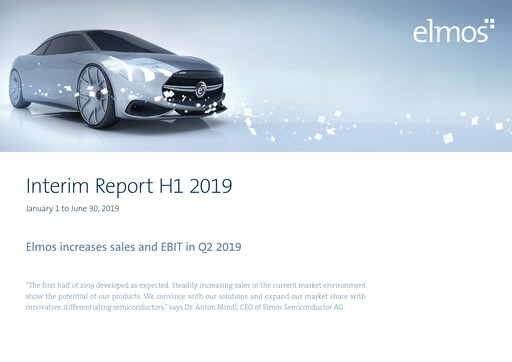 Miniature Elmos Semiconductor Rapport semestriel 2019-h1