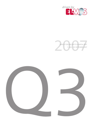 Vorschaubild Elmos Semiconductor Quartalsbericht 2007-q3