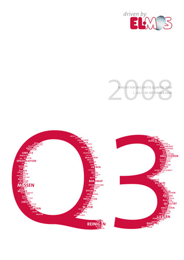 Vorschaubild Elmos Semiconductor Quartalsbericht 2008-q3