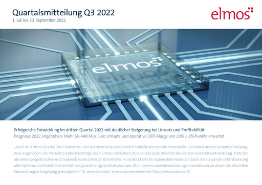 Vorschaubild Elmos Semiconductor Quartalsbericht 2022-q3