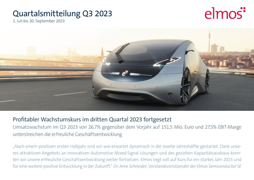 Vorschaubild Elmos Semiconductor Quartalsbericht 2023-q3