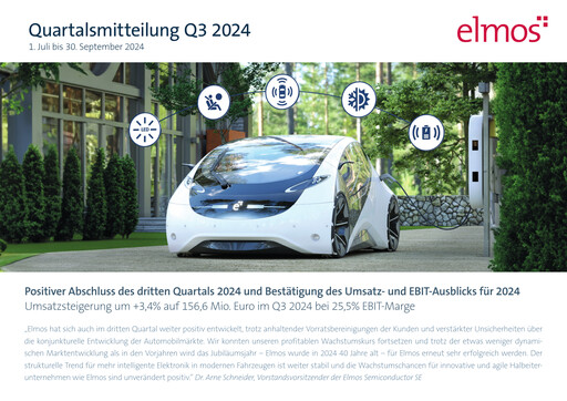 Vorschaubild Elmos Semiconductor Quartalsbericht 2024-q3