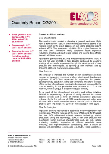 Miniature Elmos Semiconductor Rapport trimestriel 2001-q2