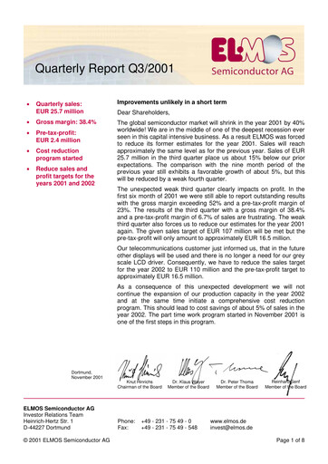 Miniature Elmos Semiconductor Rapport trimestriel 2001-q3