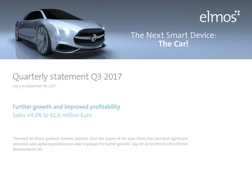 Miniature Elmos Semiconductor Rapport trimestriel 2017-q3