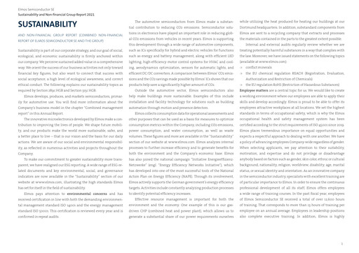 Thumbnail Elmos Semiconductor Sustainability Report 2021