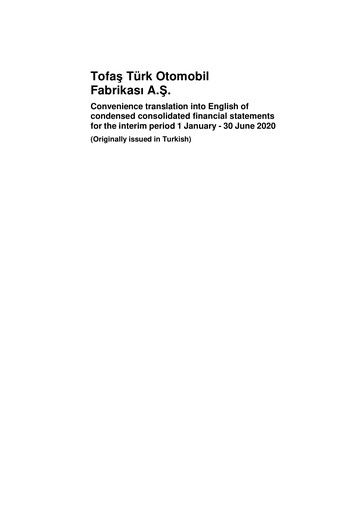 Thumbnail Tofaş Türk Otomobil Fabrikası Half-year Report 2020-h1