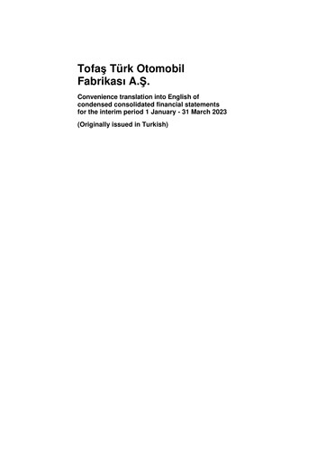 Thumbnail Tofaş Türk Otomobil Fabrikası Quarterly Report 2023-q1