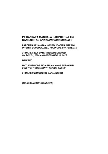 Thumbnail Sampoerna
 Quarterly Report 2026-q1