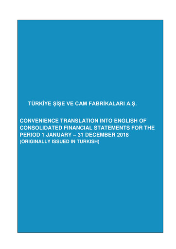 Vorschaubild Şişecam Finanzmitteilung 2018