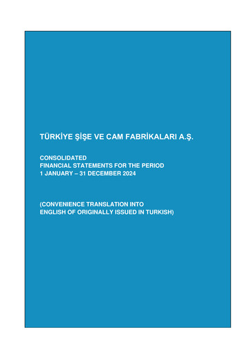 Vorschaubild Şişecam Finanzmitteilung 2024