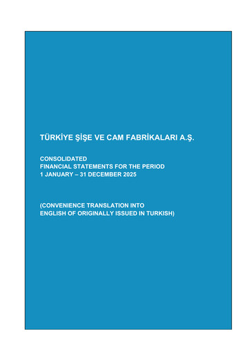 Thumbnail Şişecam Financial Statement 2025