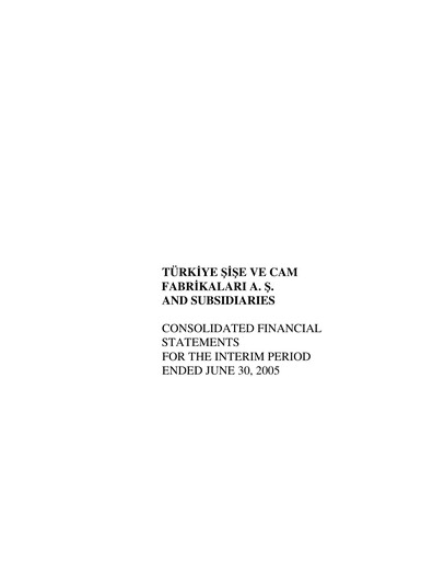 Thumbnail Şişecam Half-year Report 2005-h1