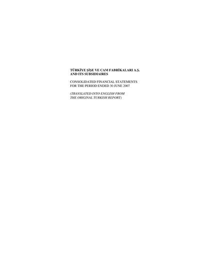 Thumbnail Şişecam Half-year Report 2007-h1