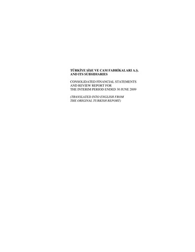 Thumbnail Şişecam Half-year Report 2009-h1