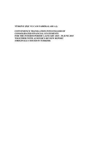 Thumbnail Şişecam Half-year Report 2015-h1