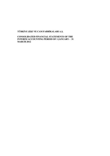 Thumbnail Şişecam Quarterly Report 2012-q1