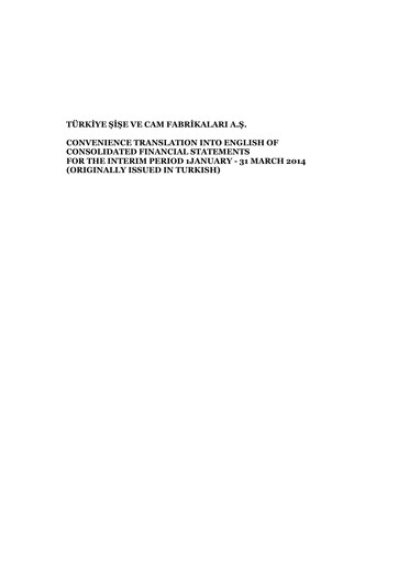 Thumbnail Şişecam Quarterly Report 2014-q1