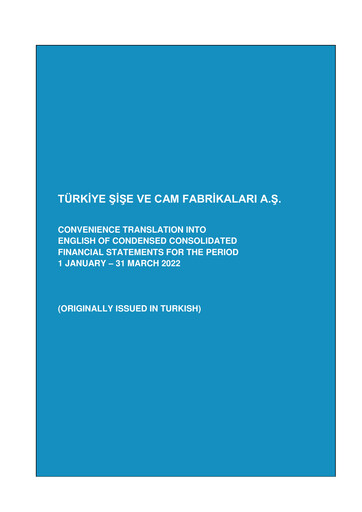 Thumbnail Şişecam Quarterly Report 2022-q1