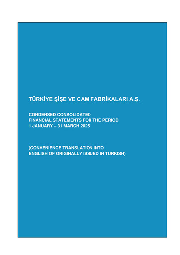 Thumbnail Şişecam Quarterly Report 2025-q1