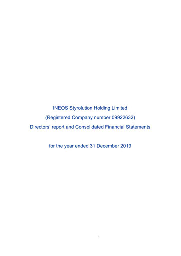 Thumbnail INEOS Styrolution
 Financial Statement 2019