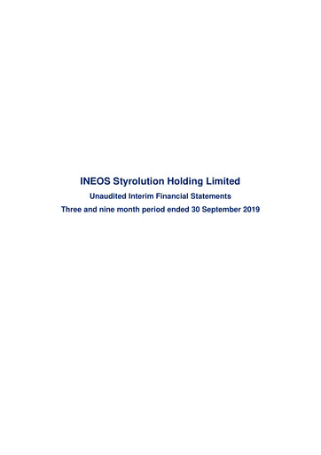 Thumbnail INEOS Styrolution
 Quarterly Report 2019-q3