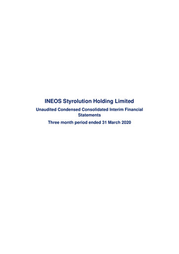 Thumbnail INEOS Styrolution
 Quarterly Report 2020-q1