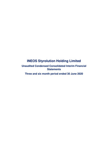 Thumbnail INEOS Styrolution
 Quarterly Report 2020-q2