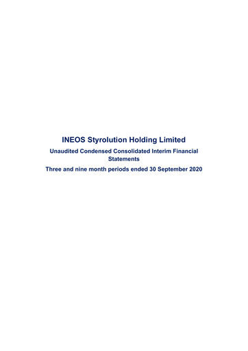 Thumbnail INEOS Styrolution
 Quarterly Report 2020-q3