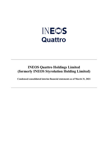 Thumbnail INEOS Styrolution
 Quarterly Report 2021-q1