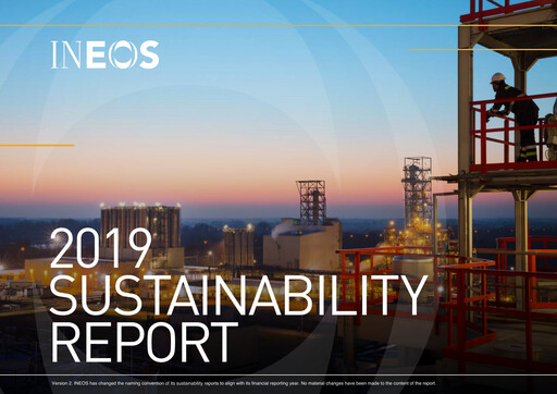 Thumbnail INEOS Styrolution
 Sustainability Report 2019