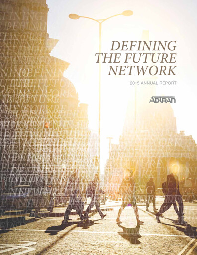 Thumbnail Adtran Networks Annual Report 2015