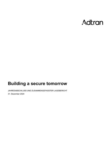 Thumbnail Adtran Networks Financial Statement 2024