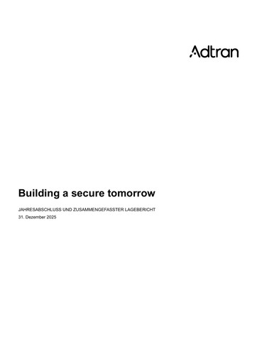 Thumbnail Adtran Networks Financial Statement 2025