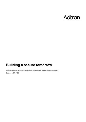 Thumbnail Adtran Networks Financial Statement 2025